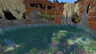 This seed provides a gorgeous lush cave system right at spawn (Image via Mojang)